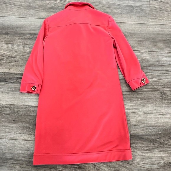 Tahari ASL Coral Toggle Shirt Dress Size 2 - Picture 6 of 9